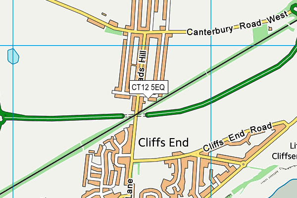 CT12 5EQ map - OS VectorMap District (Ordnance Survey)