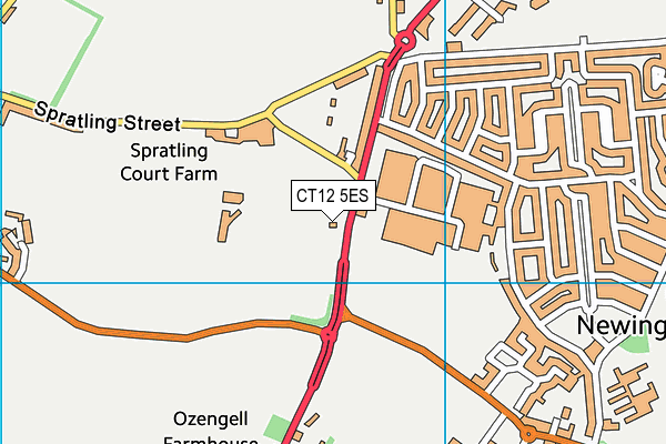 CT12 5ES map - OS VectorMap District (Ordnance Survey)