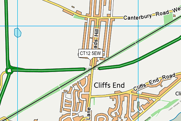 CT12 5EW map - OS VectorMap District (Ordnance Survey)
