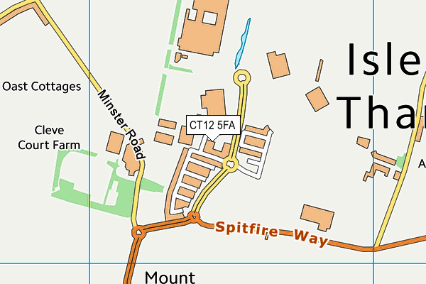 CT12 5FA map - OS VectorMap District (Ordnance Survey)