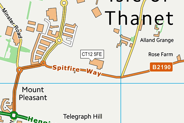 CT12 5FE map - OS VectorMap District (Ordnance Survey)