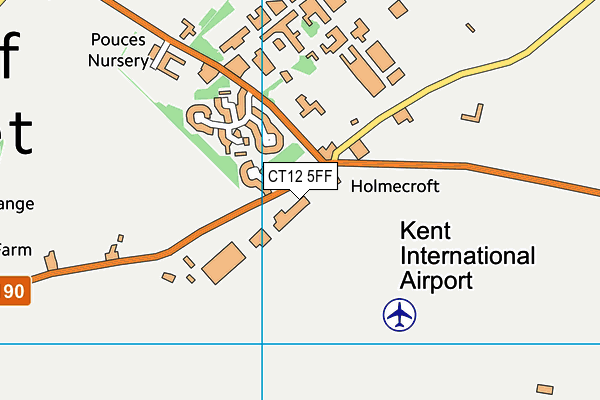 CT12 5FF map - OS VectorMap District (Ordnance Survey)