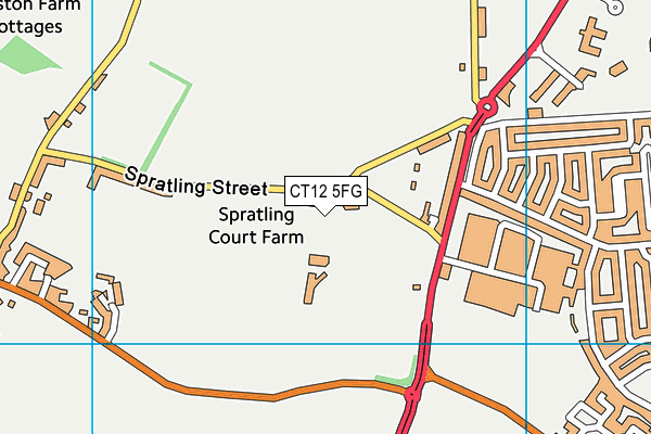 CT12 5FG map - OS VectorMap District (Ordnance Survey)