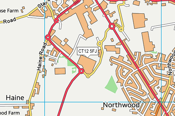 CT12 5FJ map - OS VectorMap District (Ordnance Survey)