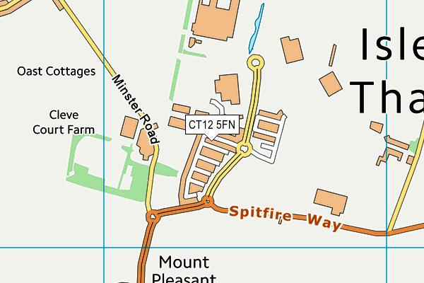 CT12 5FN map - OS VectorMap District (Ordnance Survey)