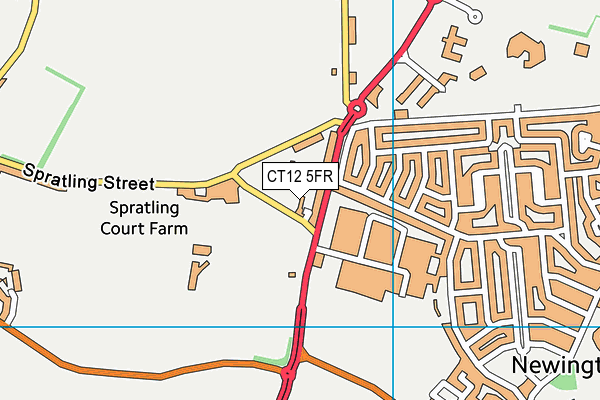 CT12 5FR map - OS VectorMap District (Ordnance Survey)