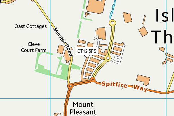 CT12 5FS map - OS VectorMap District (Ordnance Survey)