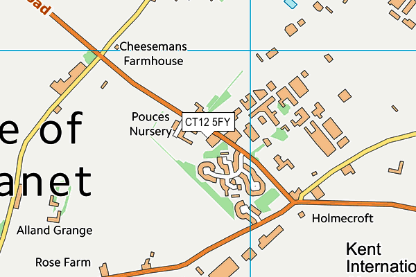 CT12 5FY map - OS VectorMap District (Ordnance Survey)