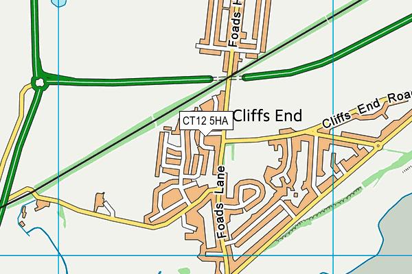 CT12 5HA map - OS VectorMap District (Ordnance Survey)