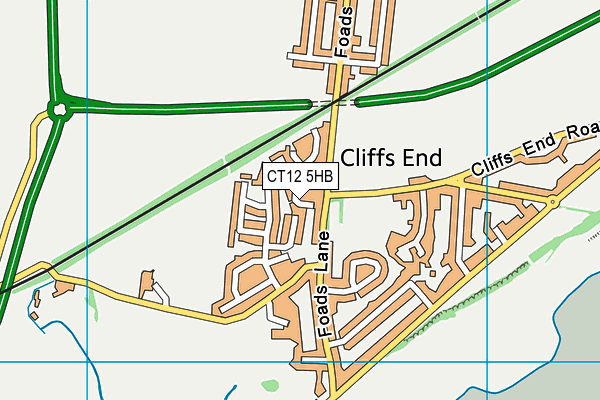 CT12 5HB map - OS VectorMap District (Ordnance Survey)