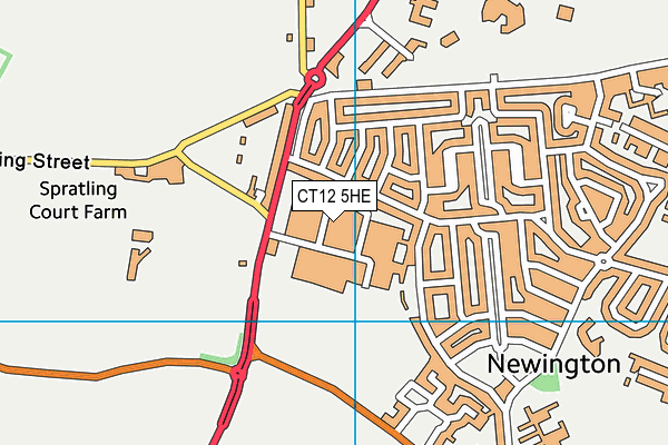 CT12 5HE map - OS VectorMap District (Ordnance Survey)