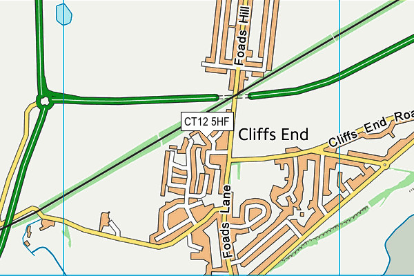 CT12 5HF map - OS VectorMap District (Ordnance Survey)