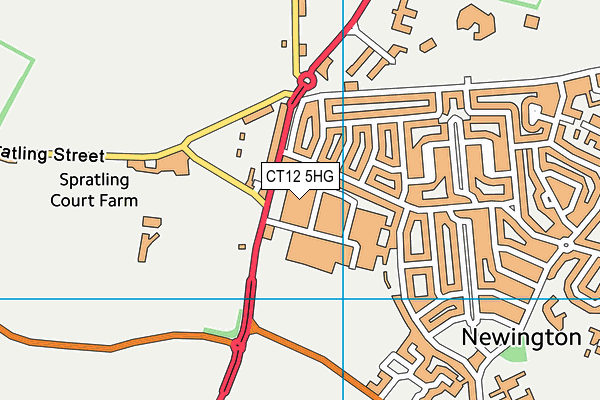 CT12 5HG map - OS VectorMap District (Ordnance Survey)