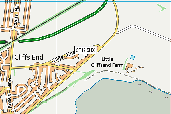 CT12 5HX map - OS VectorMap District (Ordnance Survey)