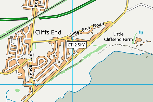 CT12 5HY map - OS VectorMap District (Ordnance Survey)