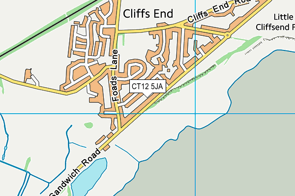 CT12 5JA map - OS VectorMap District (Ordnance Survey)