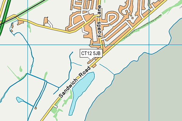 CT12 5JB map - OS VectorMap District (Ordnance Survey)