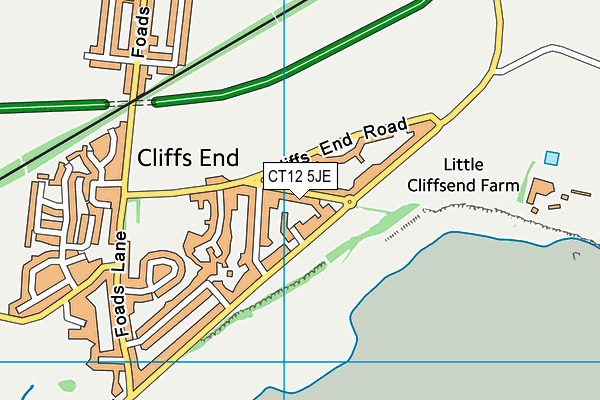 CT12 5JE map - OS VectorMap District (Ordnance Survey)