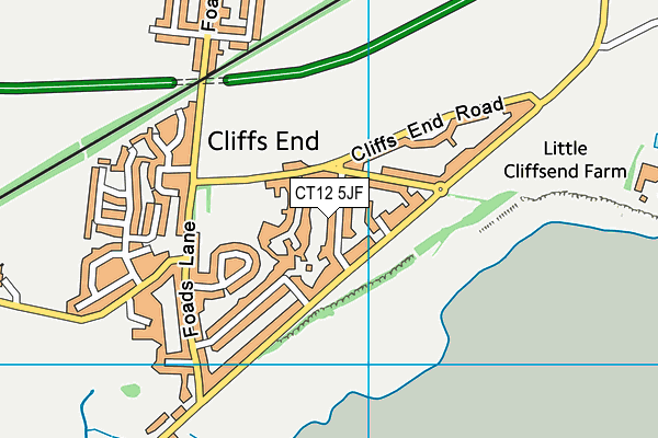 CT12 5JF map - OS VectorMap District (Ordnance Survey)