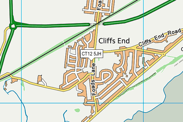 CT12 5JH map - OS VectorMap District (Ordnance Survey)