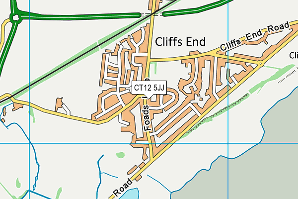 CT12 5JJ map - OS VectorMap District (Ordnance Survey)