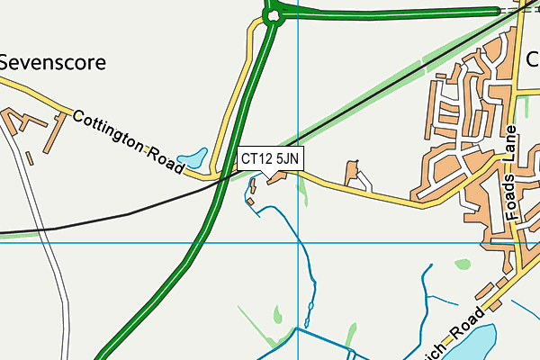 CT12 5JN map - OS VectorMap District (Ordnance Survey)