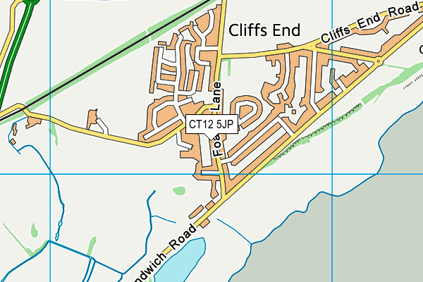 CT12 5JP map - OS VectorMap District (Ordnance Survey)