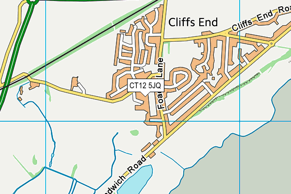 CT12 5JQ map - OS VectorMap District (Ordnance Survey)