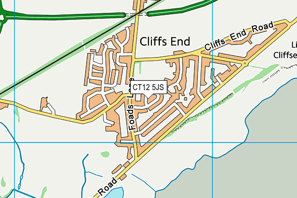 CT12 5JS map - OS VectorMap District (Ordnance Survey)