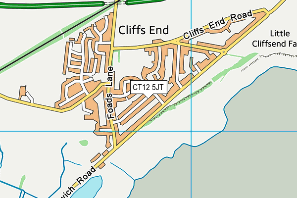 CT12 5JT map - OS VectorMap District (Ordnance Survey)