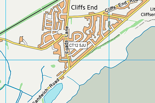 CT12 5JU map - OS VectorMap District (Ordnance Survey)