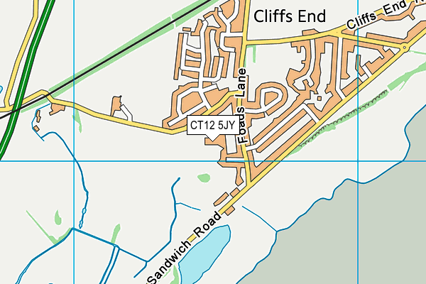 CT12 5JY map - OS VectorMap District (Ordnance Survey)