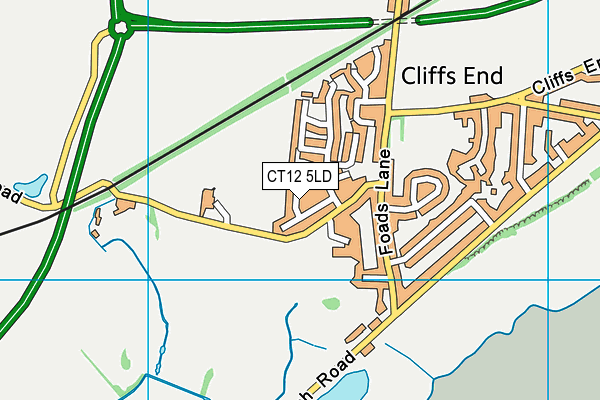 CT12 5LD map - OS VectorMap District (Ordnance Survey)