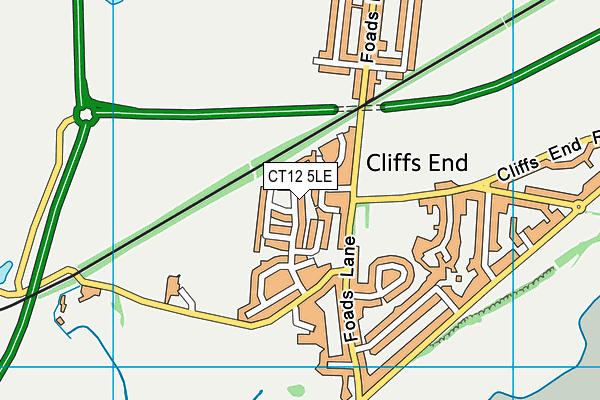 CT12 5LE map - OS VectorMap District (Ordnance Survey)
