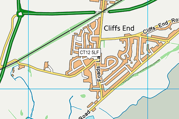 CT12 5LF map - OS VectorMap District (Ordnance Survey)