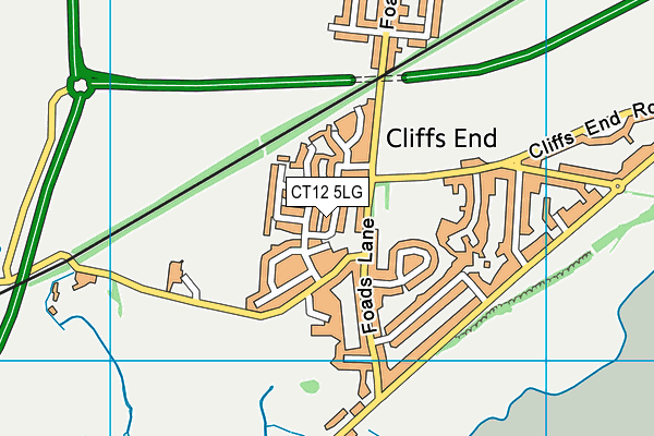 CT12 5LG map - OS VectorMap District (Ordnance Survey)