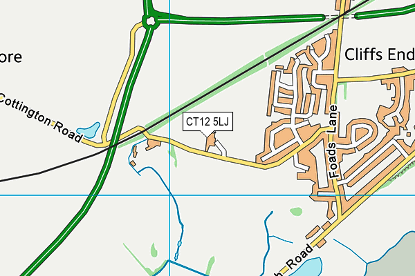 CT12 5LJ map - OS VectorMap District (Ordnance Survey)