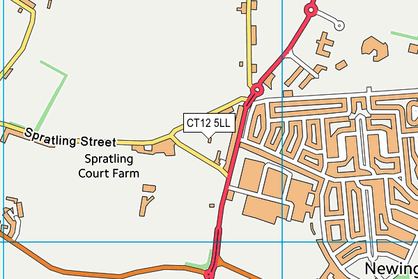 CT12 5LL map - OS VectorMap District (Ordnance Survey)