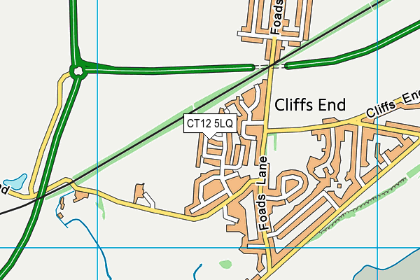 CT12 5LQ map - OS VectorMap District (Ordnance Survey)