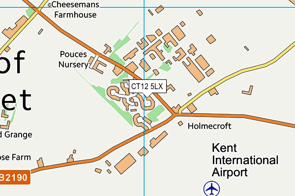 CT12 5LX map - OS VectorMap District (Ordnance Survey)