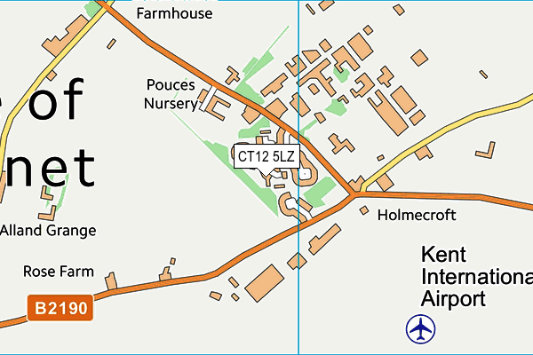 CT12 5LZ map - OS VectorMap District (Ordnance Survey)