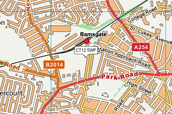 CT12 5WP map - OS VectorMap District (Ordnance Survey)