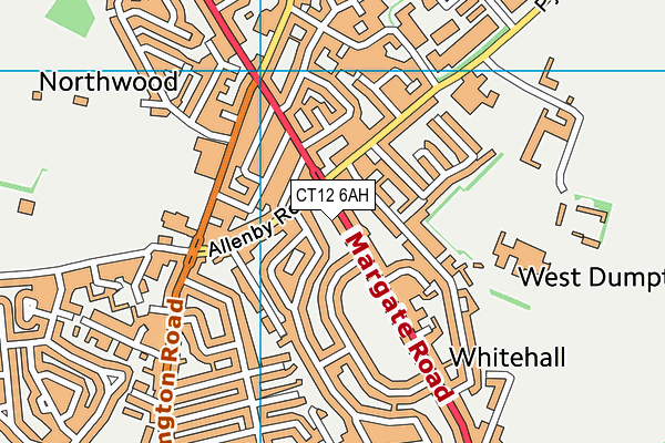 CT12 6AH map - OS VectorMap District (Ordnance Survey)