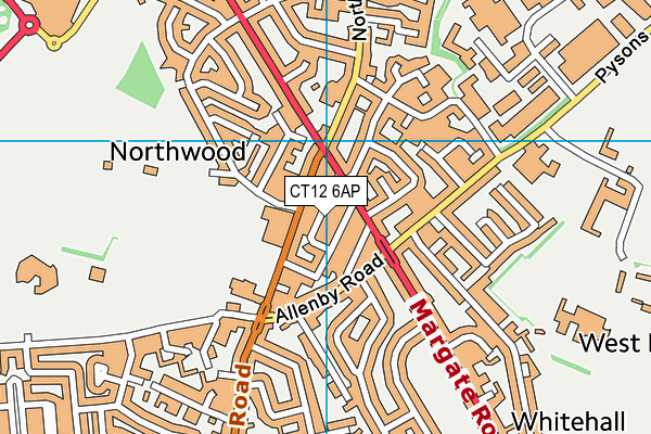 CT12 6AP map - OS VectorMap District (Ordnance Survey)