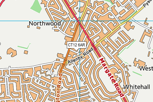 CT12 6AR map - OS VectorMap District (Ordnance Survey)