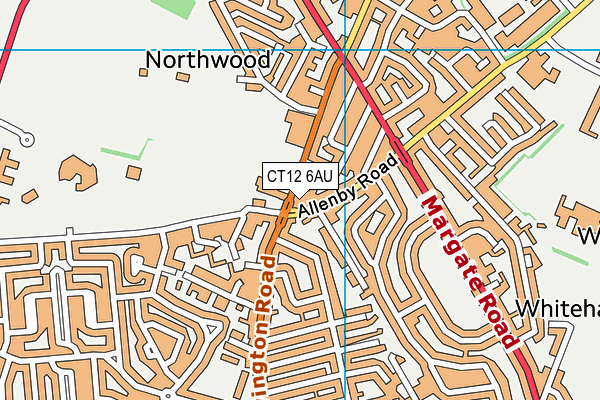 CT12 6AU map - OS VectorMap District (Ordnance Survey)