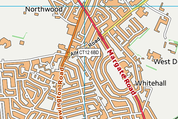 CT12 6BD map - OS VectorMap District (Ordnance Survey)