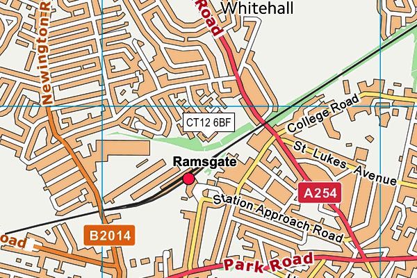 CT12 6BF map - OS VectorMap District (Ordnance Survey)