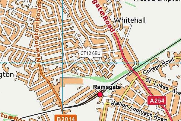 CT12 6BU map - OS VectorMap District (Ordnance Survey)