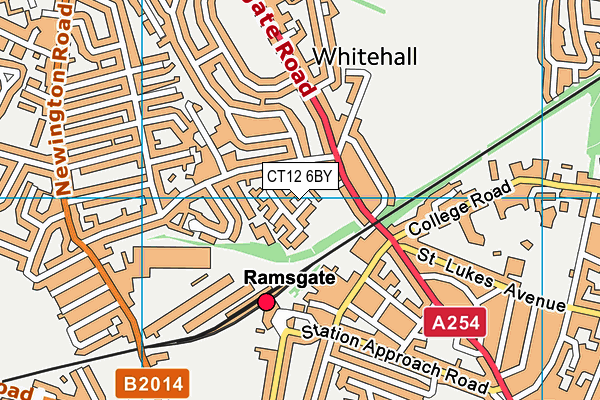 CT12 6BY map - OS VectorMap District (Ordnance Survey)